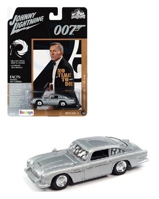 Johnny Lightning Diecast Model Car Pop Culture  Aston Martin DB 5 DB5 James Bond No Time To Die 1/64 scale
