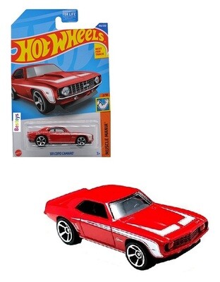 Hotwheels Hot Wheels Diecast Model Car 2022 193/250 Chevy Chevrolet COPO Camaro 1969 Muscle Mania 1/64 scale