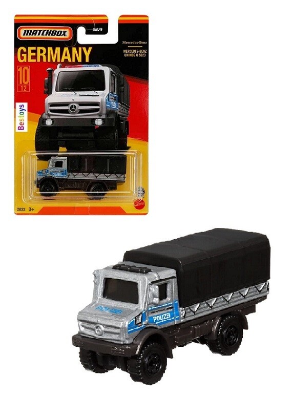 Matchbox Diecast Model Car Germany Series  Mercedes Benz Unimog Truck U 5023 U5023 Police &quot;Polizei&quot;