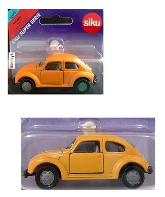 SIKU Diecast Model Car 1078 VW Volkswagen Beetle 1303 + roadsign accessory 1/55 scale