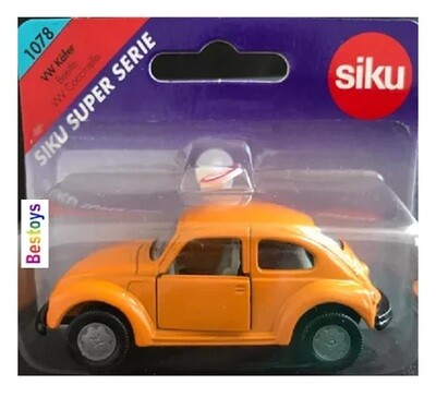 SIKU Diecast Model Car 1078 VW Volkswagen Beetle 1303 + roadsign accessory 1/55 scale