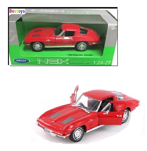Welly Nex Diecast Model Car 24073 Chevy Chevrolet Corvette 1963 1/24 scale