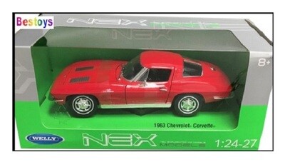 Welly Nex Diecast Model Car 24073 Chevy Chevrolet Corvette 1963 1/24 scale