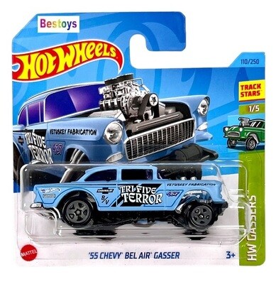 Hotwheels Hot Wheels Diecast Model Car 2023 110/250 Chevy Chevrolet Bel Air Gasser 1955 Gassers 1/64 scale