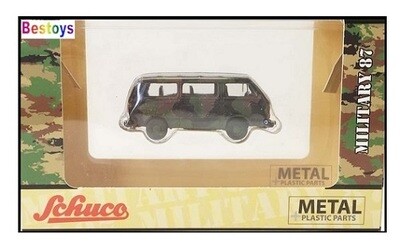 Schuco Diecast Model Car 2636600 VW Volkswagen Kombi T 3 T3 Bus Bundeswehr Military 1/87 HO railway scale