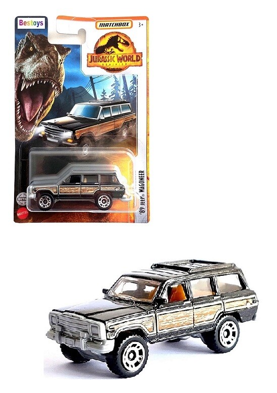 Matchbox Diecast Model Car Jurassic World Dominion Jeep Wagoneer 1989 1/64 scale