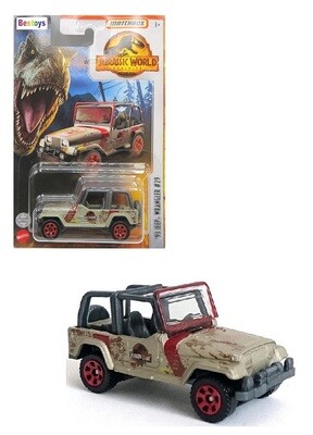 Matchbox Diecast Model Car Jurassic World Dominion Jeep Wrangler 1993 1/64 scale