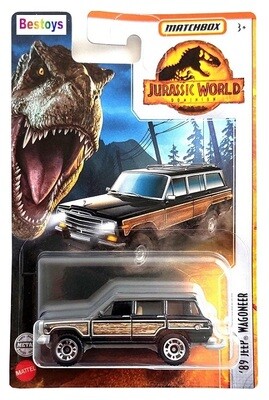 Matchbox Diecast Model Car Jurassic World Dominion Jeep Wagoneer 1989 1/64 scale