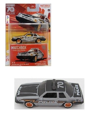 Matchbox Diecast Model Car 2023 Collectors Ford Mustang LX SSP 1993 Police No 70 70th Anniversary 1/64 scale