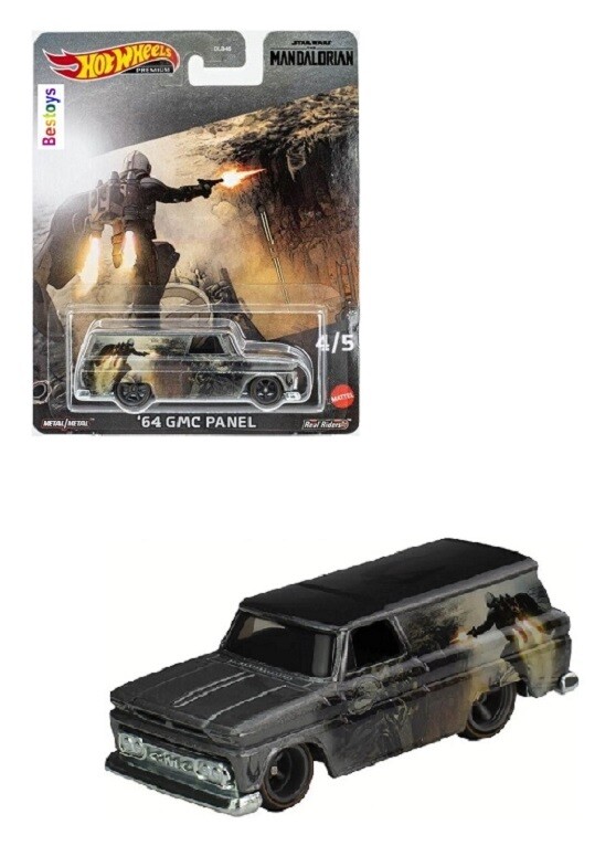 Hotwheels Hot Wheels Diecast Model Car Pop Culture Star Wars Mandalorian GMC Panelvan 1964 1/64 scale