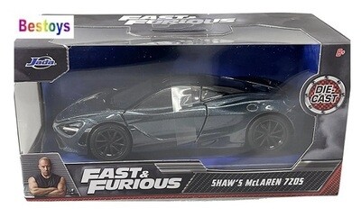 JADA Diecast Model Car McLaren 720 S 720S Shaw Fast &amp; Furious Movie Film TV 1/32 scale