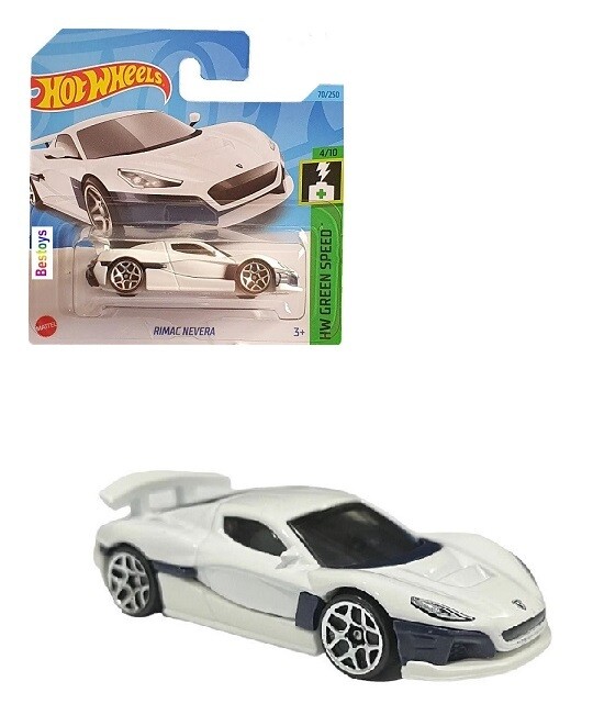 Hotwheels Hot Wheels Diecast Model Car 2023 70/250 Rimac Nevera Green Speed 1/64 scale