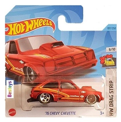 Hotwheels Hot Wheels Diecast Model Car 2023 197/250 Chevy Chevrolet Chevette 1976 Drag Strip 1/64 scale