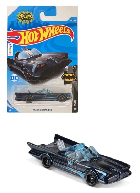 Hotwheels Hot Wheels Diecast Model Car 2018 307/365 Batmobile Batman Classic TV Series 1/64 scale