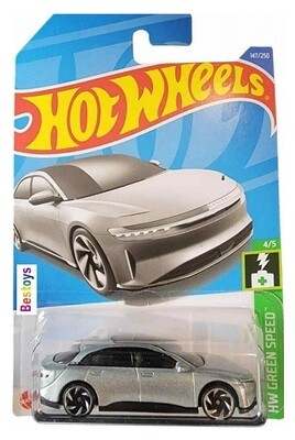 Hotwheels Hot Wheels Diecast Model Car 2022 147/250 Lucid Air Green Speed 1/64 scale