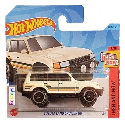 Hotwheels Hot Wheels Diecast Model Car 2023 204/250 Toyota Land Cruiser 80 Then &amp; Now 1/64 scale