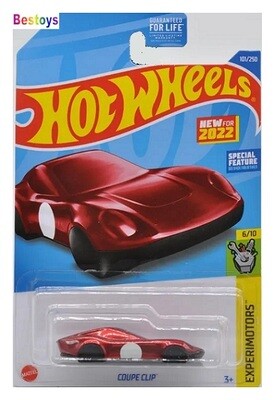 Hotwheels Hot Wheels Diecast Model Car First Ed 2022 101/250 Coupe Clip Keyring Car Experimotors