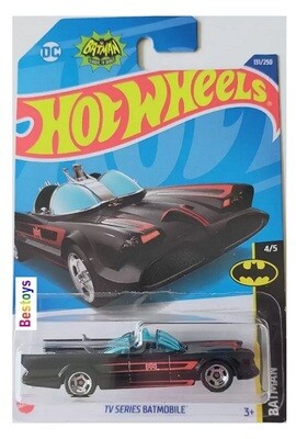 Hotwheels Hot Wheels Diecast Model Car 2022 131/250 Batmobile Batman Classic TV Series 1/64 scale
