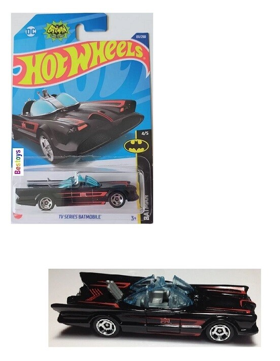 Hotwheels Hot Wheels Diecast Model Car 2022 131/250 Batmobile Batman Classic TV Series 1/64 scale