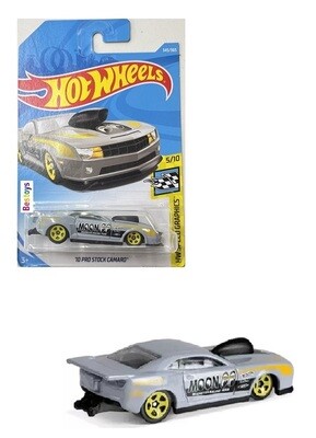 Hotwheels Hot Wheels Diecast Model Car 2018 345/365 Chevy Chevrolet Camaro Pro Stock 2010 &quot;Mooneyes&quot; Speed Graphics 1/64 scale