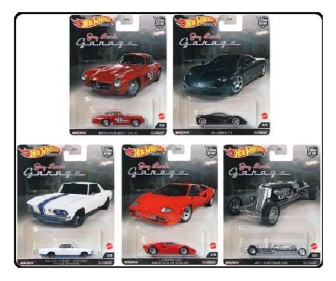Hotwheels Hot Wheels Diecast Model Car Culture Jay Leno Set Mercedes Lamborghini Chevy McLaren Tank Car 1/64 scale