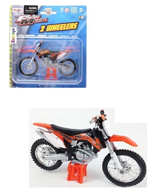 Maisto Diecast Model Motorcycle Bike KTM 450 SX F Scrambler 1/18 scale