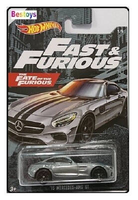 Hotwheels Hot Wheels Diecast Model Car Set 5 pce Fast &amp; Furious Movie TV Mercedes Nissan McLaren Ford Lamborghini 1/64 scale