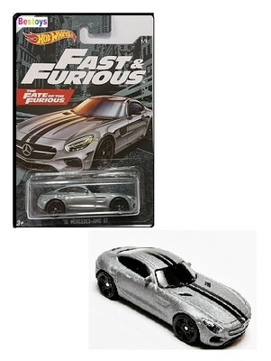 Hotwheels Hot Wheels Diecast Model Car Fast &amp; Furious Movie Film TV Mercedes Benz AMG GT 2015 Fate of the Furious 1/64 scale