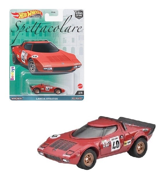 Hotwheels Hot Wheels Diecast Model Car Culture Spettacolare Lancia Stratos No 40