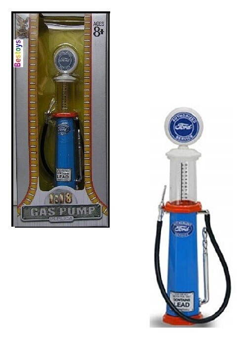 Road Signature Yatming Lucky Diecast Cylinder Petrol Pump Accessory Ford Gasoline Diorama 1/18 scale