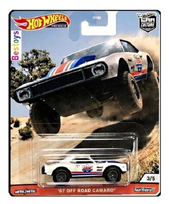 Hotwheels Hot Wheels Diecast Model Car Culture Wild Terrain Chevy Chevrolet Camaro 1967 Offroad  Motorsport 1/64 scale