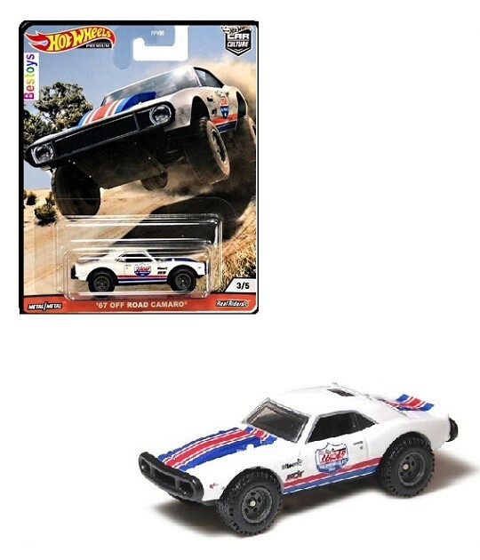 Hotwheels Hot Wheels Diecast Model Car Culture Wild Terrain Chevy Chevrolet Camaro 1967 Offroad  Motorsport 1/64 scale