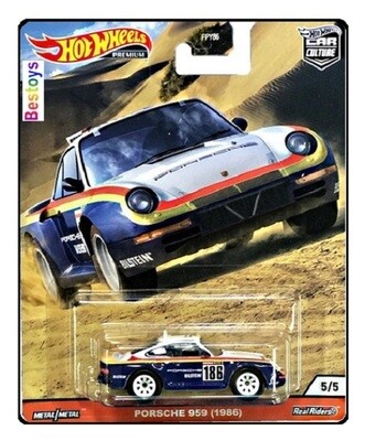 Hotwheels Hot Wheels Diecast Model Car Culture Wild Terrain Porsche 959 1986 No 186  Motorsport 1/64 scale