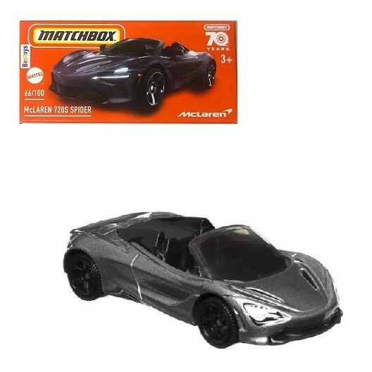 Matchbox Diecast Model Car Power Grab 2023 66/100 McLaren 720 S 720S Spider 70th Anniversary 1/64 scale