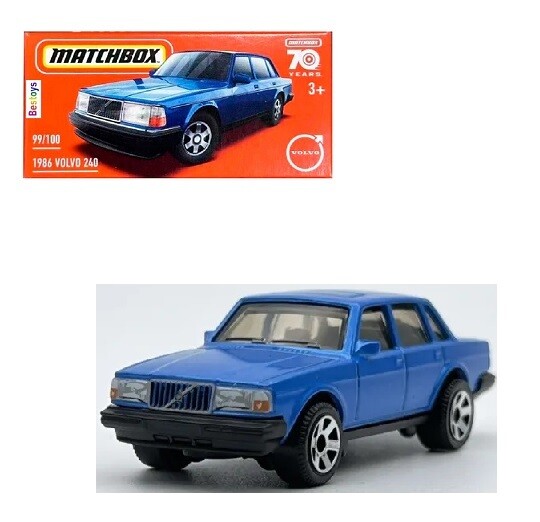 Matchbox Diecast Model Car Power Grab 2023 99/100 Volvo 240 1986 70th Anniversary 1/64 scale