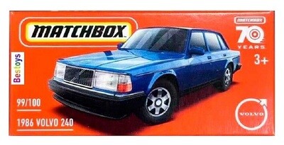 Matchbox Diecast Model Car Power Grab 2023 99/100 Volvo 240 1986 70th Anniversary 1/64 scale