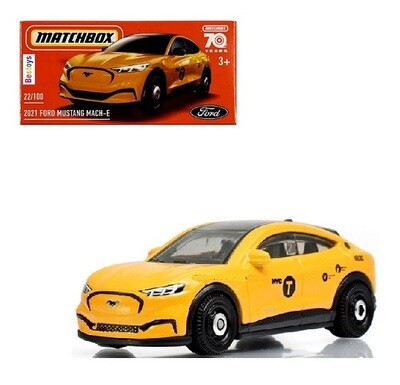 Matchbox Diecast Model Car Power Grab 2023 22/100 Ford Mustang Mach E 2021 70th Anniversary 1/64 scale