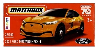 Matchbox Diecast Model Car Power Grab 2023 22/100 Ford Mustang Mach E 2021 70th Anniversary 1/64 scale