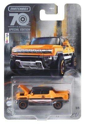 Matchbox Diecast Model Car Moving Parts Hummer EV 2022 70th Anniversary 1/64 scale