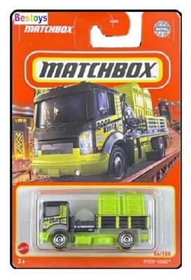 Matchbox Diecast Model Car 2022 56/100 Poop King Portaloo Truck