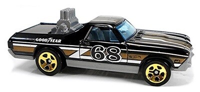 Hotwheels Hot Wheels Diecast Model Car Flying Customs Chevy Chevrolet El Camino 1968 1/64 scale