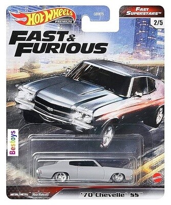 Hot Wheels Hotwheels Diecast Model Car Fast &amp; Furious Fast Superstars Chevy Chevrolet Chevelle SS 1970 Movie Film TV 1/64 scale