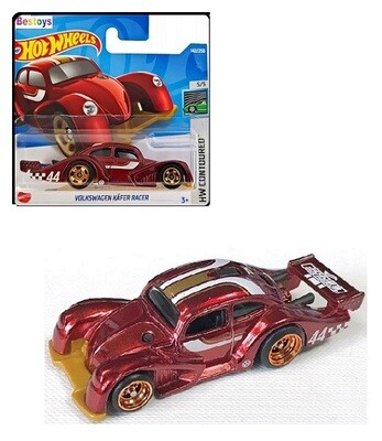 Hotwheels Hot Wheels Diecast Model Car 2022 142/250 VW Volkswagen Beetle Racer No 44 Contoured 1/64 scale