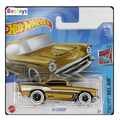 Hotwheels Hot Wheels Diecast Model Car 2022 44/250 Chevy Chevrolet 1957 Bel Air 1/64 scale