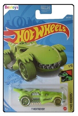 Hotwheels Hot Wheels Diecast Model Car 2021 24/250 T-Rextroyer Dinosaur Dino Racers