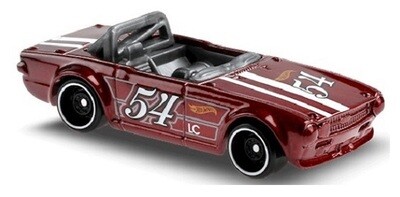 Hotwheels Hot Wheels Diecast Model Car 2021 9/250 Triumph TR 6 TR6 No 54 Race Day 1/64 scale