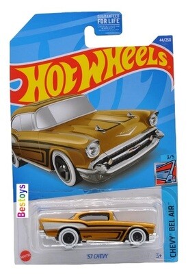 Hotwheels Hot Wheels Diecast Model Car 2023 44/250 Chevy Chevrolet 1957 Bel Air 1/64 scale