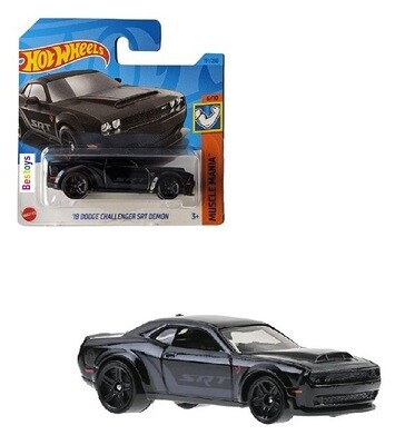 Hotwheels Hot Wheels Diecast Model Car 2023 151/250 Dodge Challenger SRT Demon 2018 Muscle Mania 1/64 scale