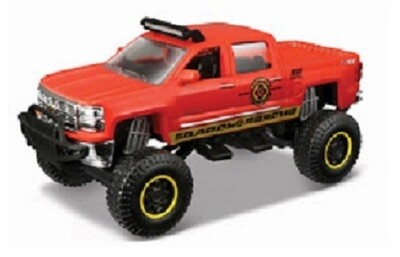 Maisto Diecast Model Car 4x4 Rebels Chevy Chevrolet LTZ Pickup "Search & Rescue" 1/36 scale