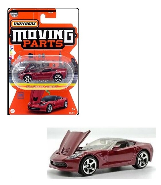 Matchbox Diecast Model Car Moving Parts Chevy Chevrolet Corvette Stingray 2016 1/64 scale